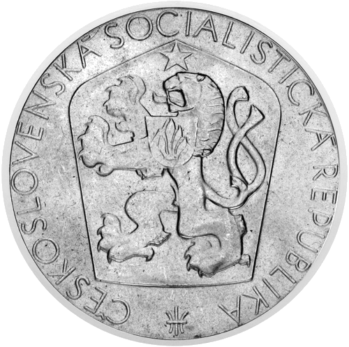 1965 Czechoslovakia Liberation 25 Koruna Silver Coin (2)