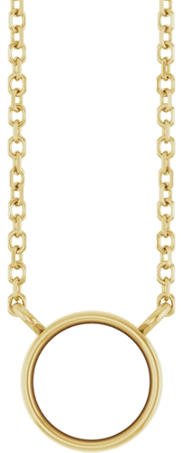 Pakabukas „Bezel-Set Solitaire“ 14k yellow gold Round 6.5mm (1)
