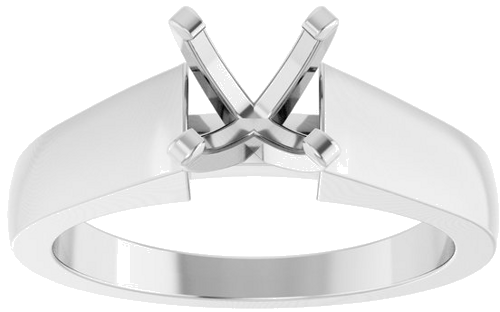 Sužadėtuvių Žiedas „Solitaire“ 585 Baltojo Aukso Round 6.5mm (3)