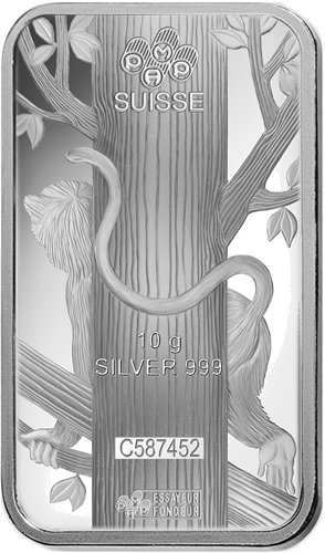 10 g kolekcijas investīciju sudraba stienis 2016 Pērtiķa gads Lunar PAMP (4)