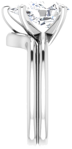 14K White  12x8 mm Pear Solitaire Engagement Ring Mounting (9)