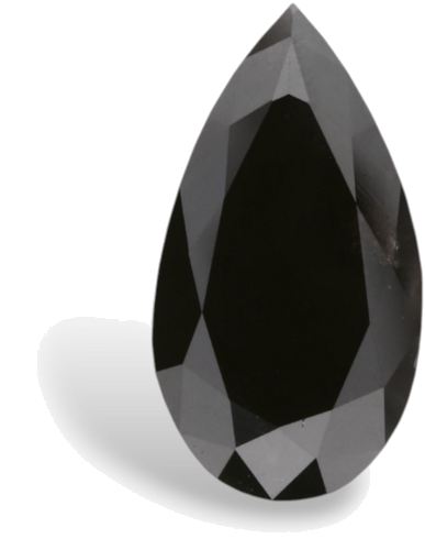 2.01 carat Fancy Black-VVS2 Natūralus Pear Deimantas (1)