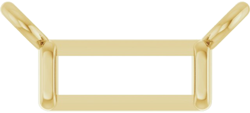 14K Yellow 4.5x2 mm Straight Baguette Solitaire Channel-Set 16-18  Necklace Mounting (1)