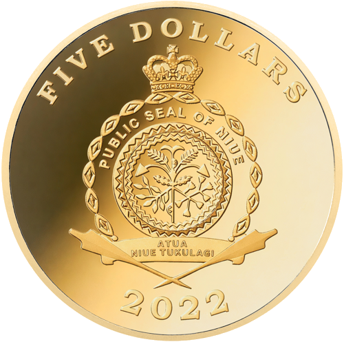 5 Doleriai Meridianas 2022 Niuje auksinė moneta (2)