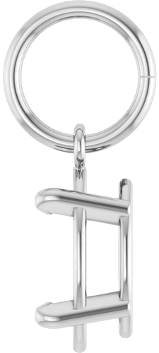 Pakabukas „Solitaire Charm“ 14k white gold Marquise 8mm x 4mm (3)