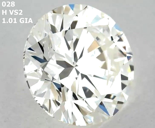1.01 carat H-VS2 Excellent cut Natūralus Round Deimantas (1)
