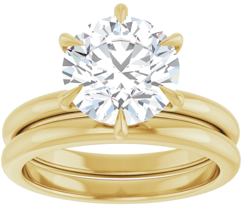 Sužadėtuvių Žiedas „Solitaire“ 14k yellow gold Round 9mm (8)