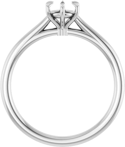 Sužadėtuvių Žiedas „Claw-Pong“ 14k white gold Round 5.2mm (2)