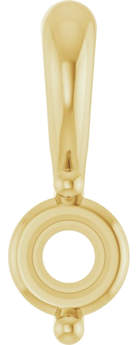 14K Yellow 3 mm Round 2-Prong Basket Pendant Mounting (1)