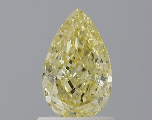 1.02 carat Fancy Yellow-SI2 Natūralus Pear Deimantas (1)