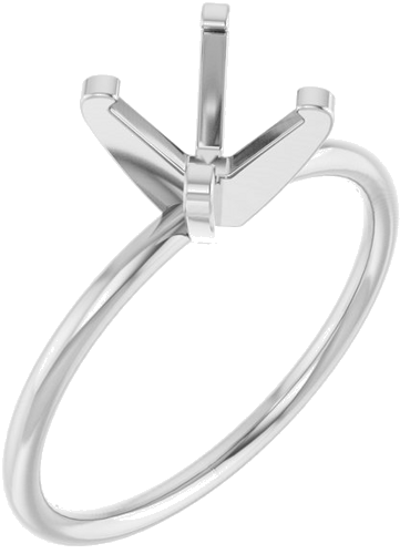 Sužadėtuvių Žiedas „Solitaire“ 14k white gold Round 7mm (1)