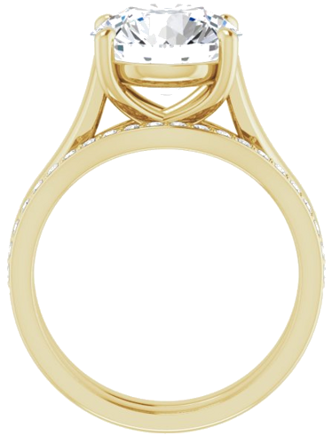 Sužadėtuvių Žiedas „Solitaire“ 14k yellow gold Round 10mm (7)