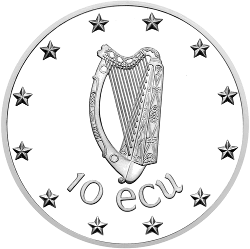 1990 EEC Council Ireland 10 ECU silver coin (2)