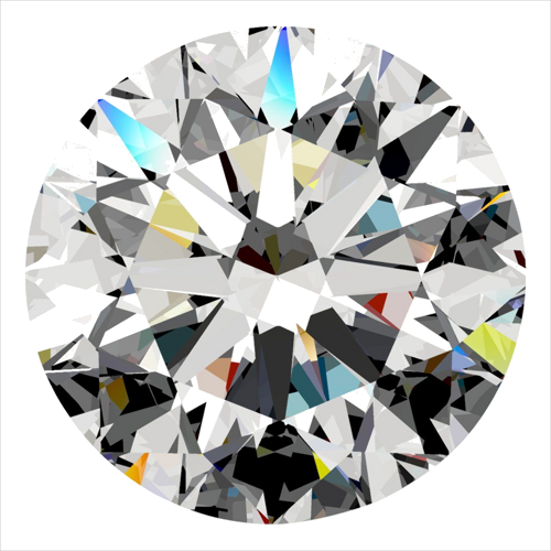0.5 carat I-SI1 Excellent cut Natūralus Round Deimantas (1)