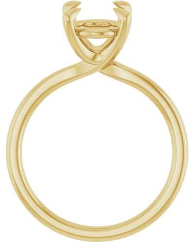 Sužadėtuvių Žiedas 14k yellow gold Oval 10mm x 8mm (2)