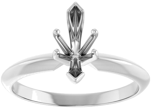Sužadėtuvių Žiedas „V-End Light Solitaire“ 585 Baltojo Aukso Marquise 9.4mm x 4.5mm (3)