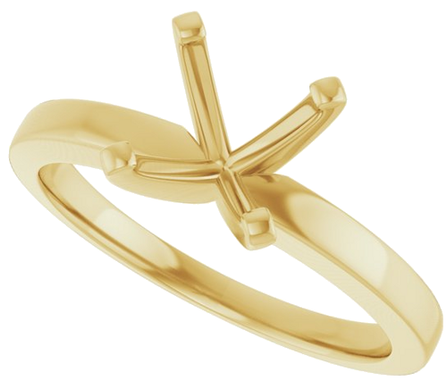 Sužadėtuvių Žiedas „Solitaire“ 10k yellow gold Square 5.5mm (5)