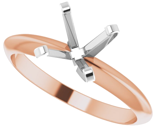 Sužadėtuvių Žiedas „Lightweight Solitaire“ 14k rose/white gold Round 6.5mm (5)
