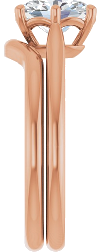 Sužadėtuvių Žiedas 14k rose gold Oval 8mm x 6mm (9)
