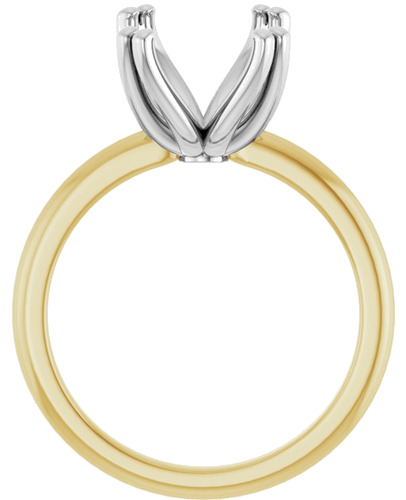 Sužadėtuvių Žiedas „Twin-Prong Octet® Solitaire“ 14k yellow/white gold Elongated Cushion 11mm x 9mm (2)