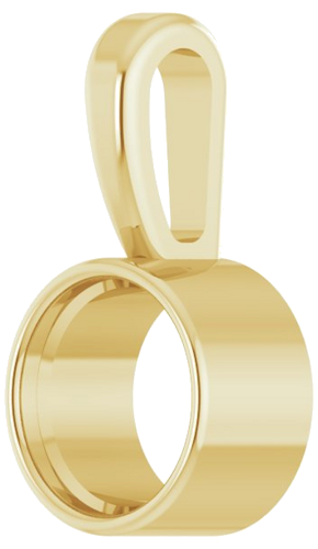 14K Yellow 4 mm Round Bezel-Set Solitaire Pendant Mounting (2)