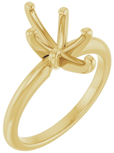14K Yellow  12x6 mm Marquise Solitaire Engagement Ring Mounting (1)