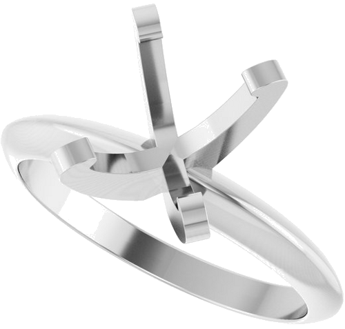 Sužadėtuvių Žiedas „Solitaire“ 585 Baltojo Aukso Oval 9mm x 7mm (5)