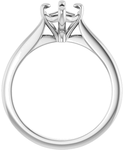 Sužadėtuvių Žiedas „Solitaire“ 14k white gold Elongated Cushion 8mm x 6mm (2)