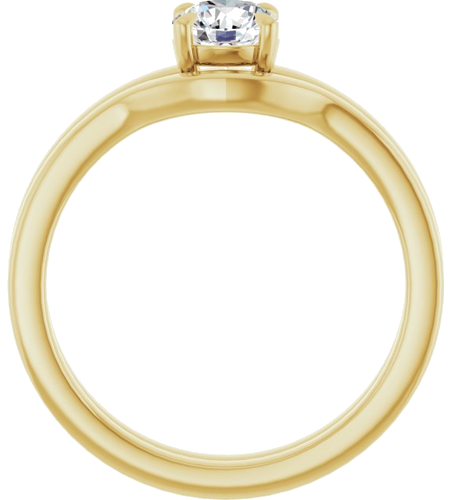 Sužadėtuvių Žiedas „Claw-Prong Solitaire“ 10k yellow gold Round 5.2mm (7)