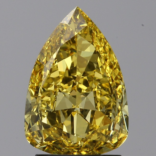 1.51 carat Fancy Vivid  Yellow-SI1 Natūralus Pear Deimantas (1)