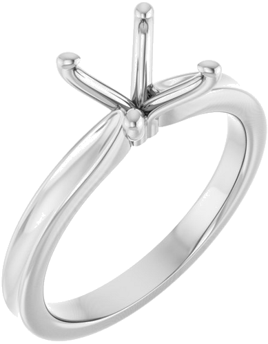 Sužadėtuvių Žiedas 14k white gold Round 7.4mm (1)