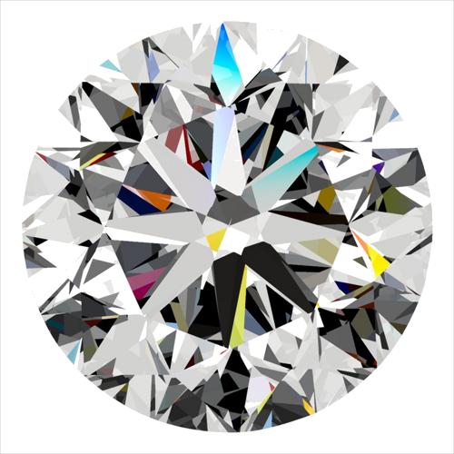 0.4 carat F-SI1 GD cut Natūralus Round Deimantas (1)