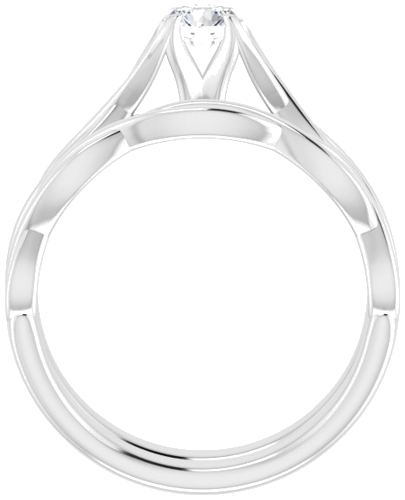 14K White 4.4 mm Round Solitaire Engagement Ring Mounting (7)