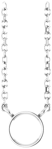 14K White 4.5 mm Round Bezel-Set 16-18  Necklace Mounting (1)