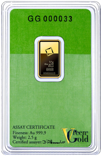 2,5 г Инвестиционный золотой слиток Green Gold Valcambi (3)