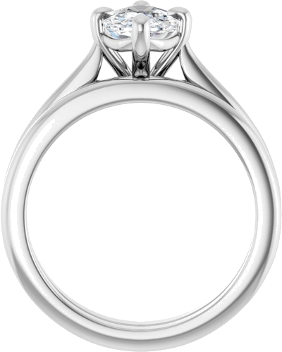 Sužadėtuvių Žiedas „Solitaire“ 14k white gold Elongated Cushion 8mm x 6mm (7)