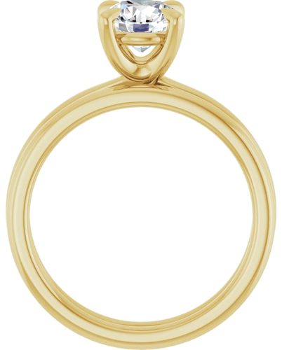 Sužadėtuvių Žiedas 14k yellow gold Round 6.5mm (7)