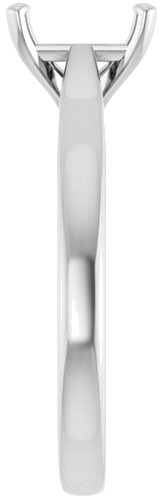 10K White 7x5 mm Emerald Engagement Ring Mounting (4)