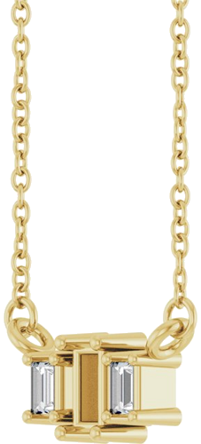 Pakabukas „Three-Stone Bar“ 14k yellow gold Straight Baguette 4mm x 2mm (2)