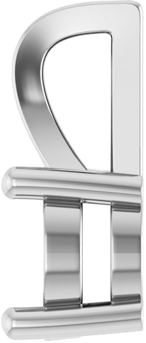 Pakabukas „Solitaire“ 417 Baltojo Aukso Round 6.5mm (3)