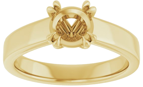 Sužadėtuvių Žiedas „Solitaire“ 417 Geltonojo Aukso Round 6.5mm (3)