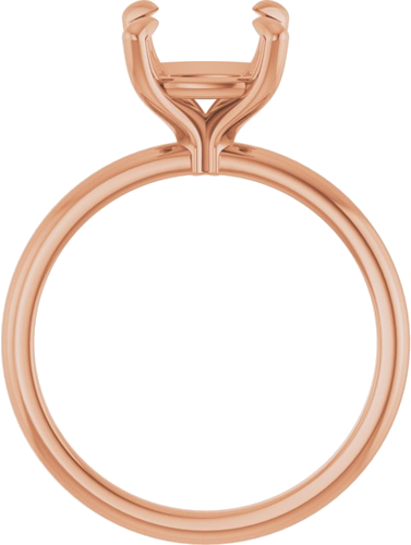 Sužadėtuvių Žiedas „Solitaire“ 14k rose gold Cushion 8mm (2)