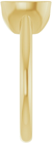 Sužadėtuvių Žiedas „Half-Bezel Solitaire“ 14k yellow gold Cushion 8mm (4)