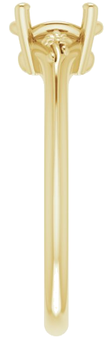 Sužadėtuvių Žiedas „Solitaire“ 585 Geltonojo Aukso Oval 7mm x 5mm (4)