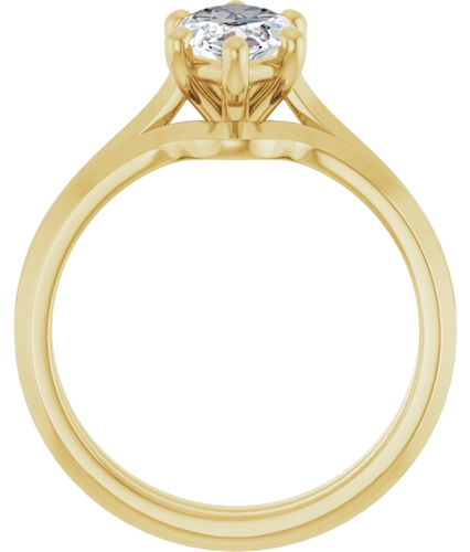 14K Yellow 12x6 mm Marquise Solitaire Engagement Ring Mounting (7)