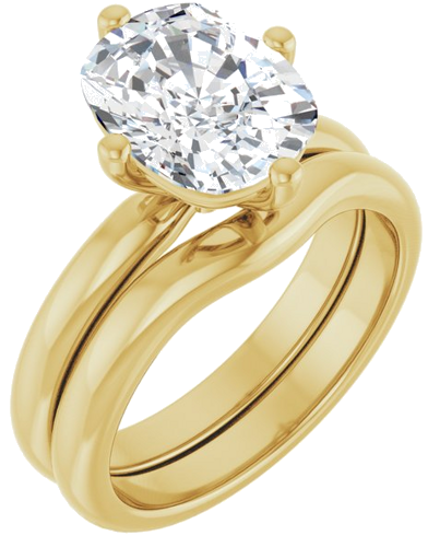 Sužadėtuvių Žiedas 14k yellow gold Elongated Cushion 10mm x 8mm (6)
