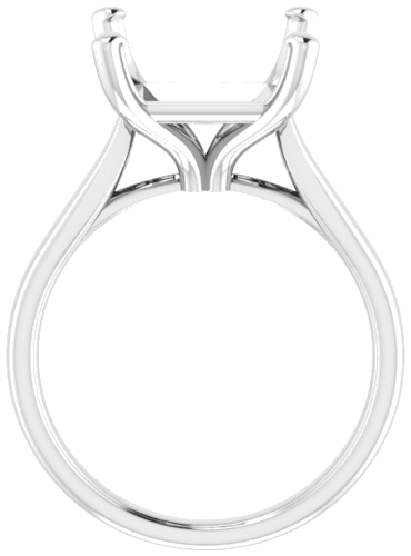 Sužadėtuvių Žiedas „Solitaire“ 585 Baltojo Aukso Square 10mm (2)