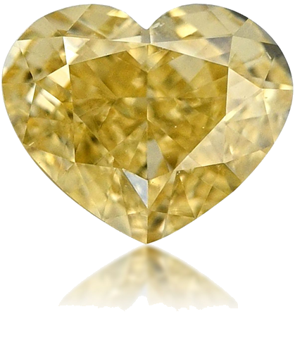 0.51 carat Fancy Intense Yellow-SI1 Natūralus Heart Deimantas (1)