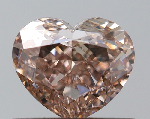 0.64 carat Fancy Pinkish Brown-VS1 Natūralus Heart Deimantas (1)