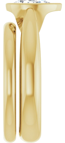 Sužadėtuvių Žiedas „Bezel-Set Solitaire“ 14k yellow gold Pear 8mm x 5mm (9)